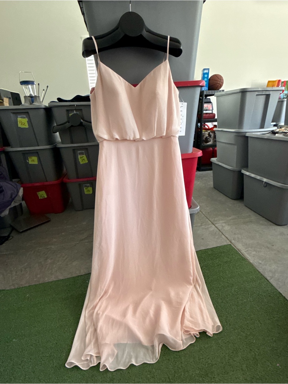 Elegant Blush Pink Spaghetti Strap Maxi Dress p30